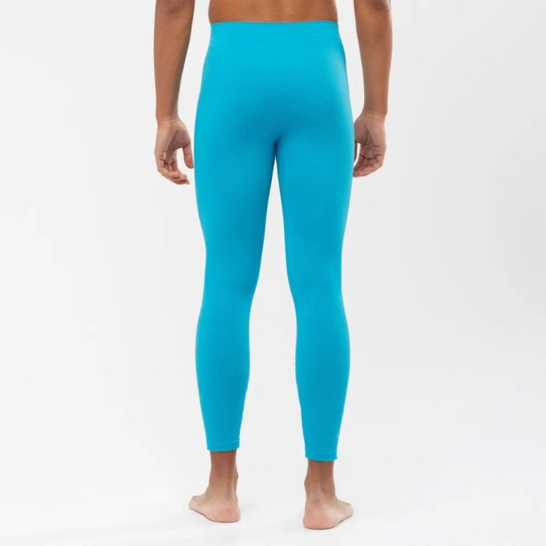 Turquoise Salomon Essential Seamless Men's Running Tights | PH 80142I